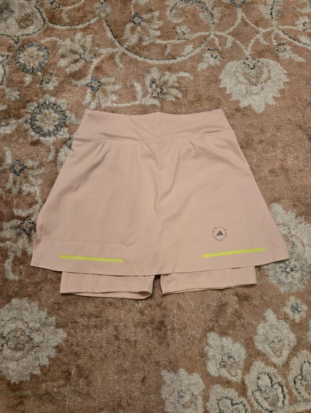 adidas Stella McCartney Light Pink Athletic Golf Skort with Neon Accents